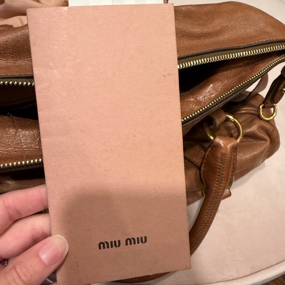 Miu Miu Vitello Lux Bow Bag Satchel - Picture 6 of 17